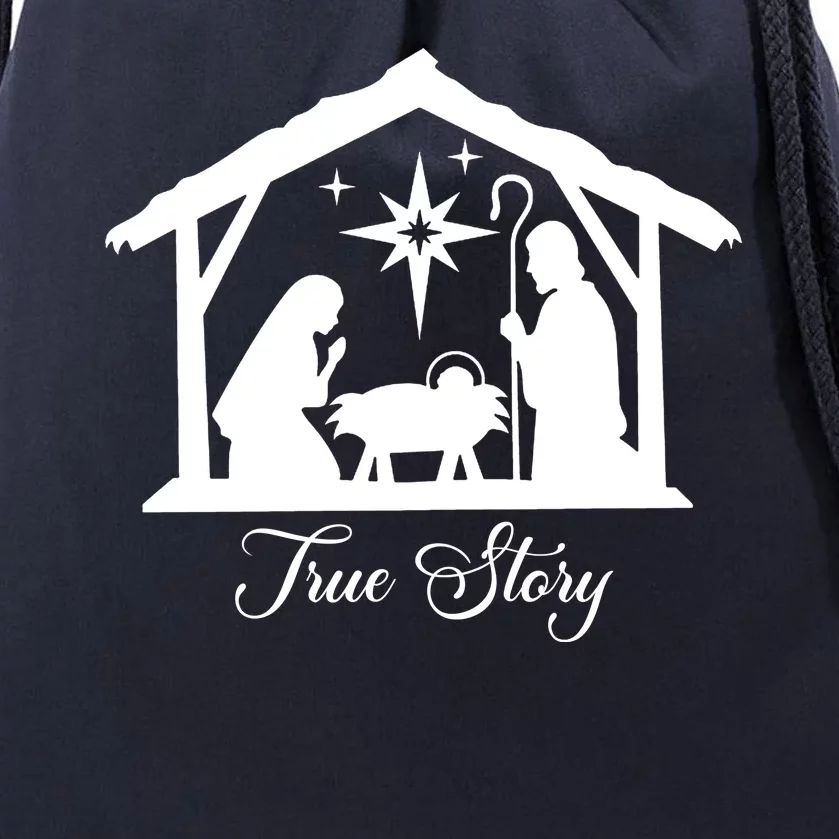 True Story Jesus Christmas Drawstring Bag