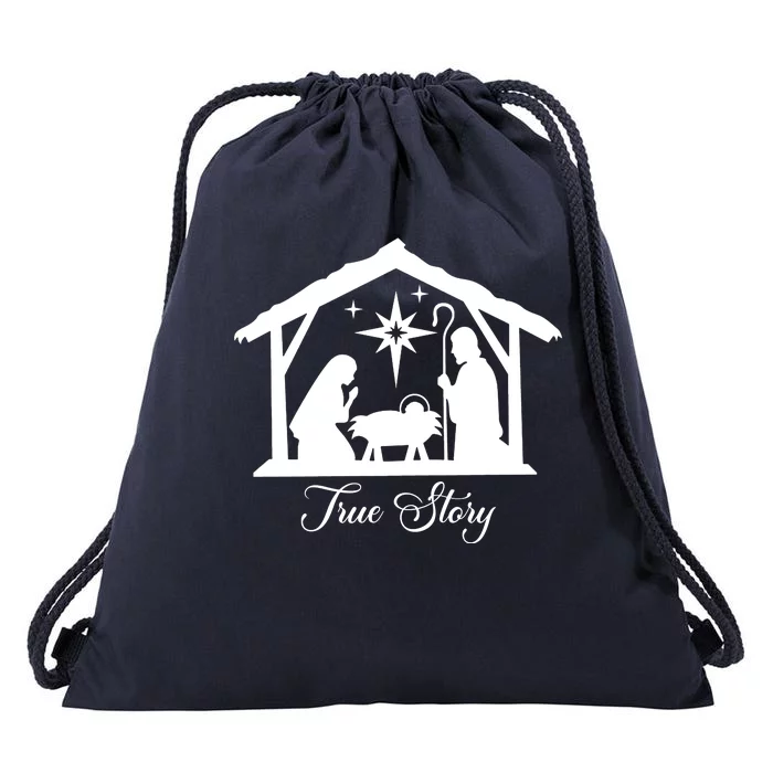 True Story Jesus Christmas Drawstring Bag