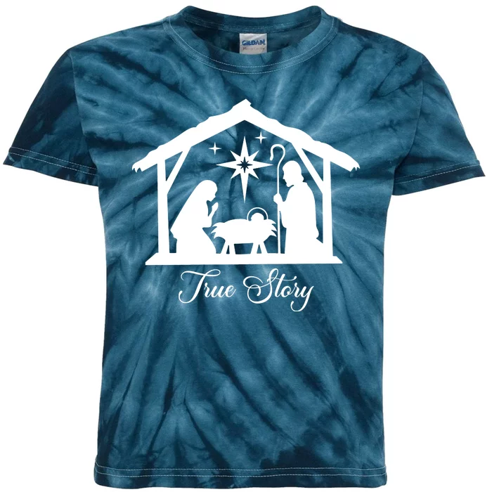 True Story Jesus Christmas Kids Tie-Dye T-Shirt