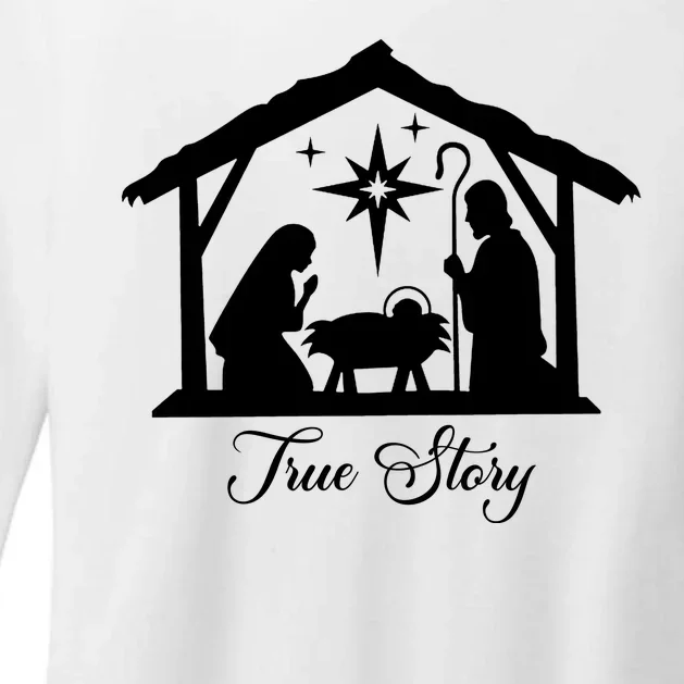 True Story Jesus Christmas Womens CVC Long Sleeve Shirt