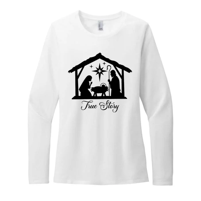 True Story Jesus Christmas Womens CVC Long Sleeve Shirt