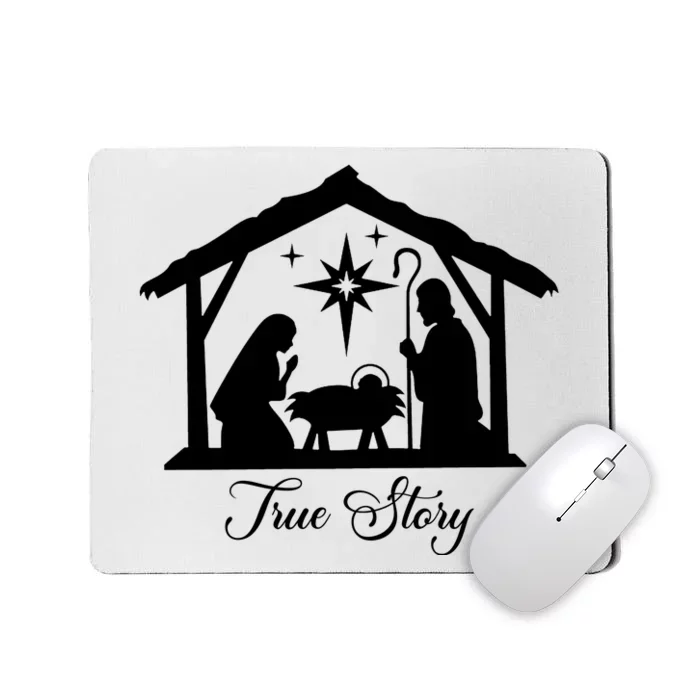 True Story Jesus Christmas Mousepad