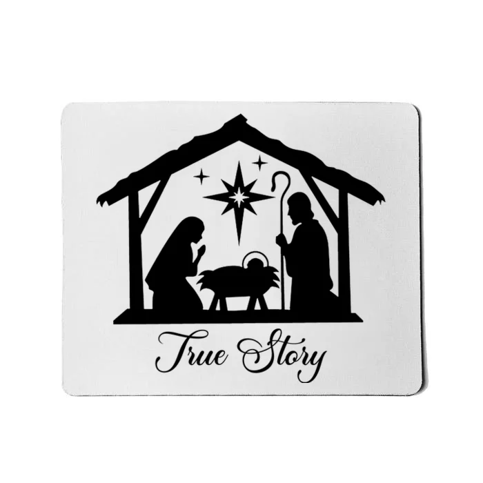 True Story Jesus Christmas Mousepad