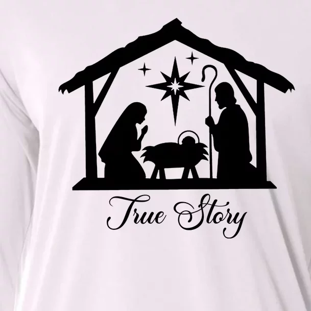 True Story Jesus Christmas Cooling Performance Long Sleeve Crew