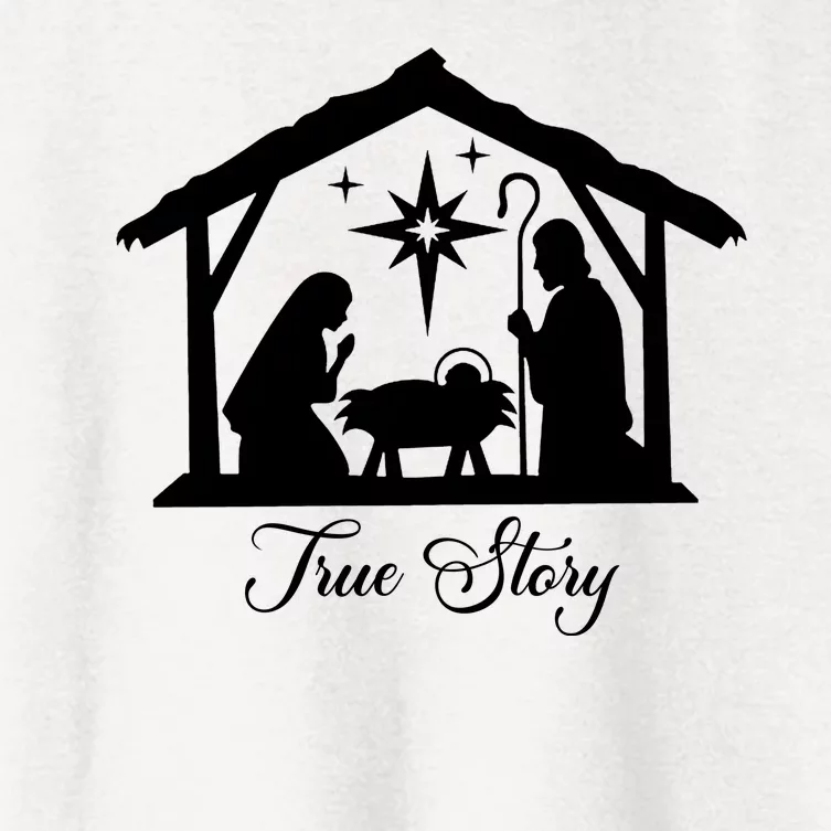 True Story Jesus Christmas Women's Crop Top Tee