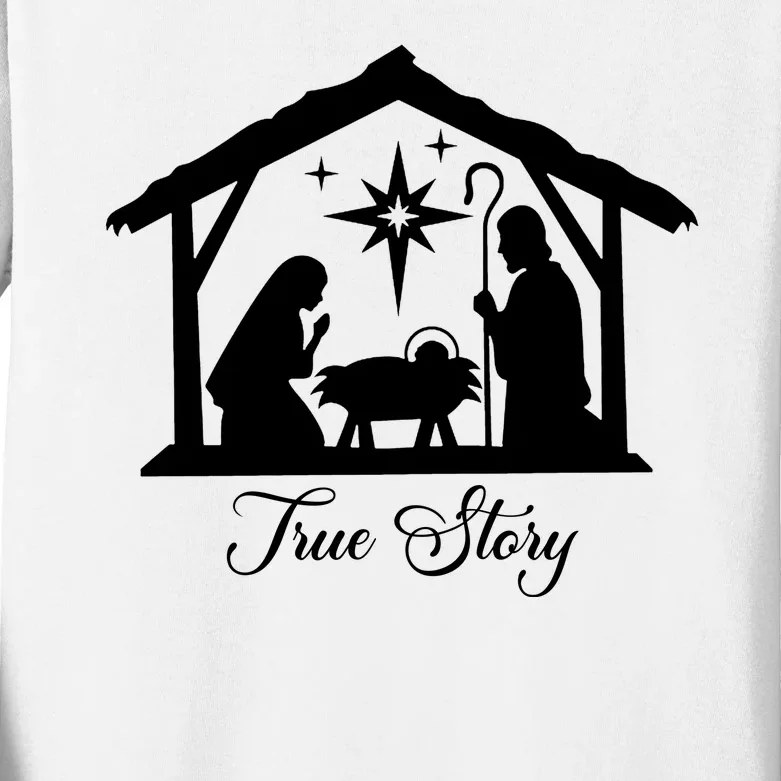 True Story Jesus Christmas Kids Long Sleeve Shirt