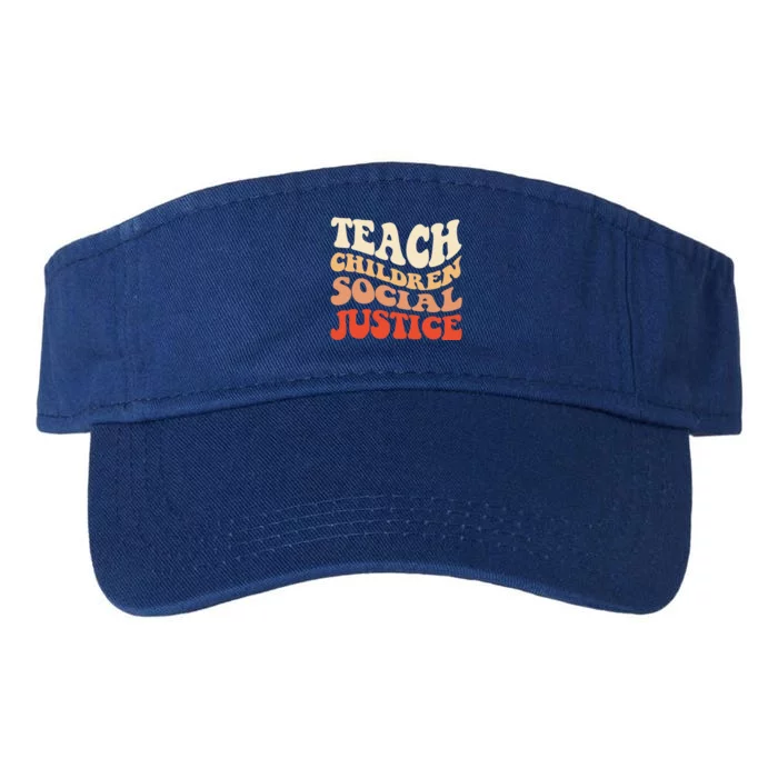 Teach Social Justice Cute Gift Valucap Bio-Washed Visor