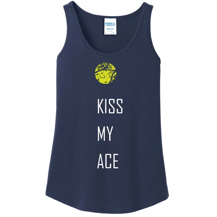 Tennis Shirts, Kiss My Ace Funny Cute Sports Gift Ladies Essential Tank