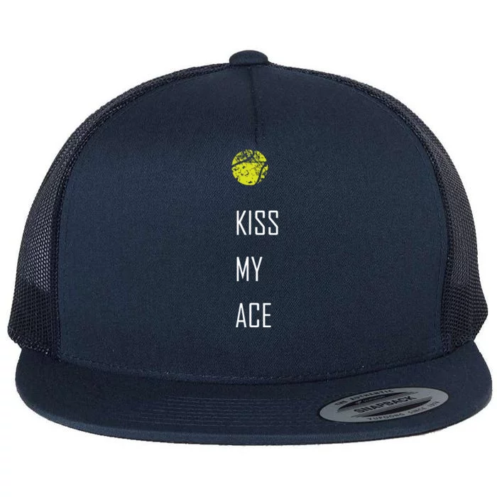 Tennis Shirts, Kiss My Ace Funny Cute Sports Gift Flat Bill Trucker Hat