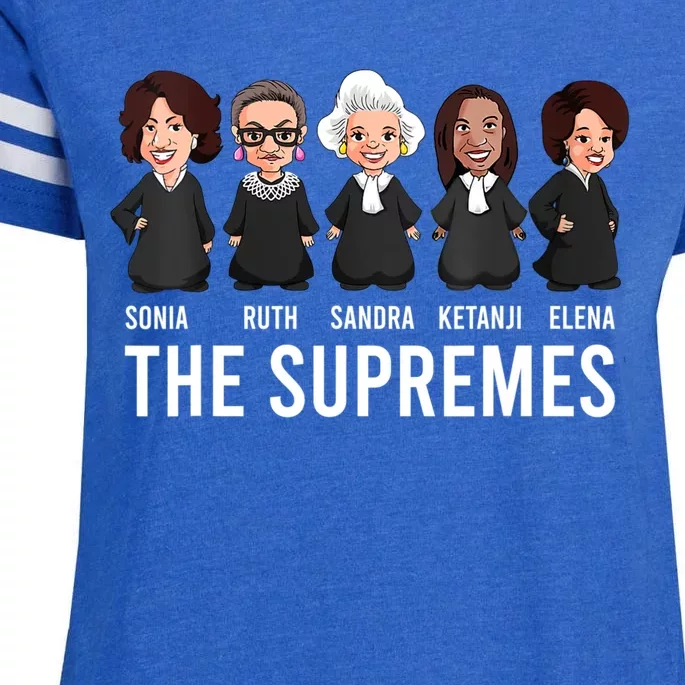 THE SUPREMES Ketanji Brown Jackson RBG Sotomayor Cute Enza Ladies Jersey Football T-Shirt