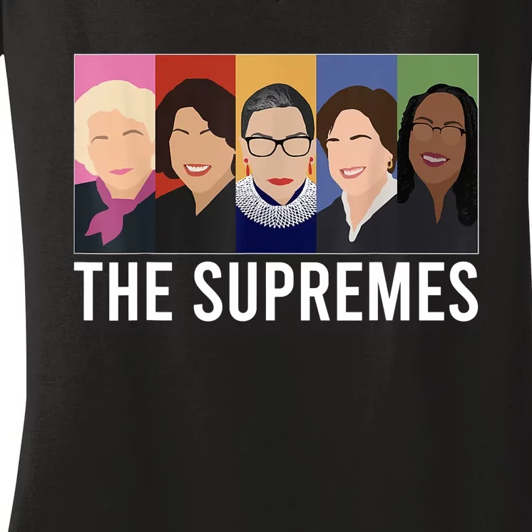 THE SUPREMES Ketanji Brown Jackson RBG Sotomayor Cute Women's V-Neck T-Shirt