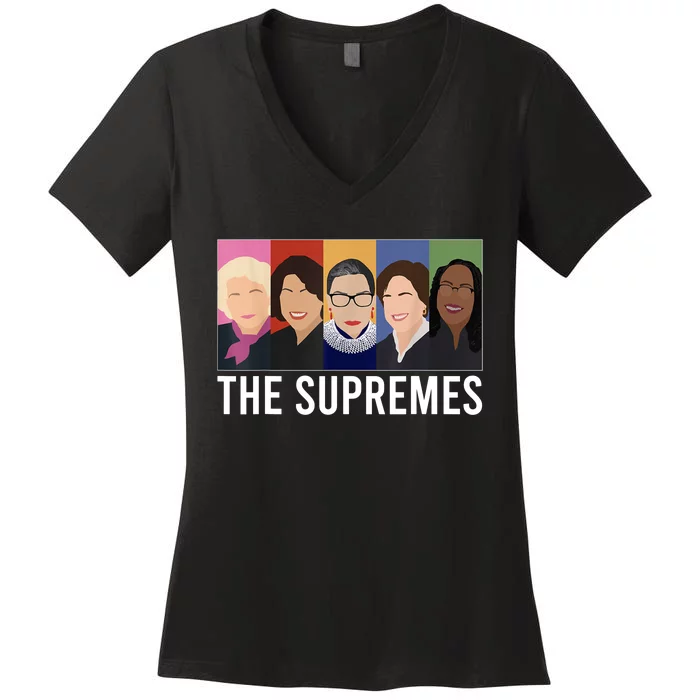 THE SUPREMES Ketanji Brown Jackson RBG Sotomayor Cute Women's V-Neck T-Shirt