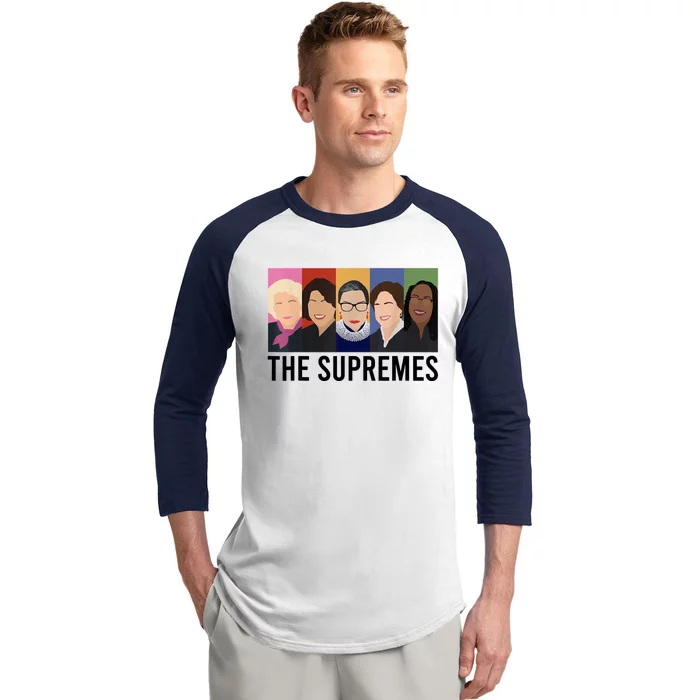 THE SUPREMES Ketanji Brown Jackson RBG Sotomayor Cute Baseball Sleeve Shirt