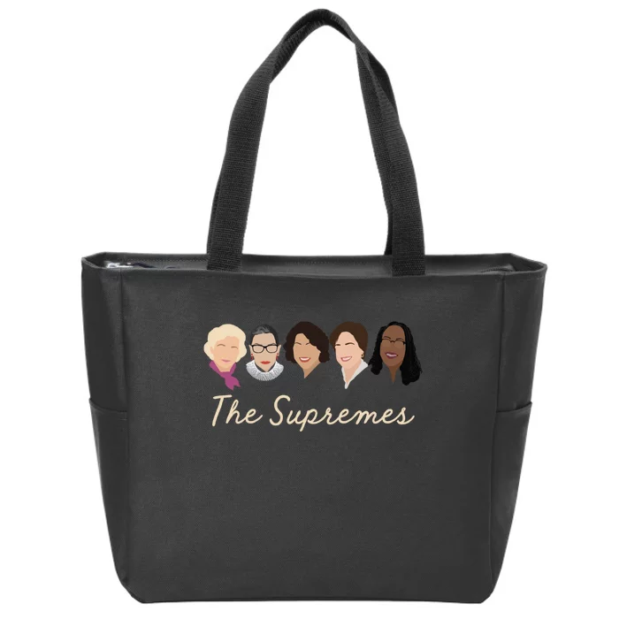 THE SUPREMES Ketanji Brown Jackson RBG Sotomayor Cute Zip Tote Bag