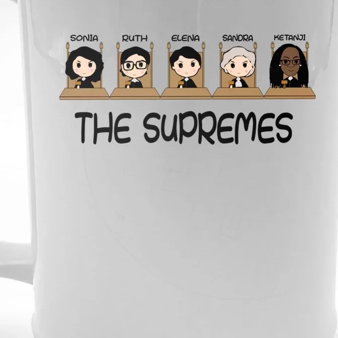 THE SUPREMES Ketanji Brown Jackson RBG Sotomayor Cute Front & Back Beer Stein