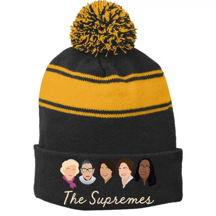 THE SUPREMES Ketanji Brown Jackson SCOTUS RBG Sotomayor Meme Stripe Pom Pom Beanie