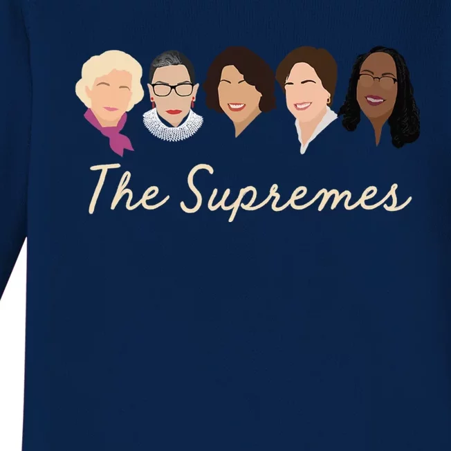 THE SUPREMES Ketanji Brown Jackson SCOTUS RBG Sotomayor Meme Baby Long Sleeve Bodysuit