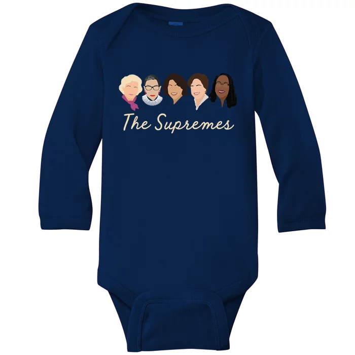 THE SUPREMES Ketanji Brown Jackson SCOTUS RBG Sotomayor Meme Baby Long Sleeve Bodysuit