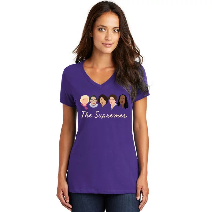 THE SUPREMES Ketanji Brown Jackson SCOTUS RBG Sotomayor Meme Women's V-Neck T-Shirt