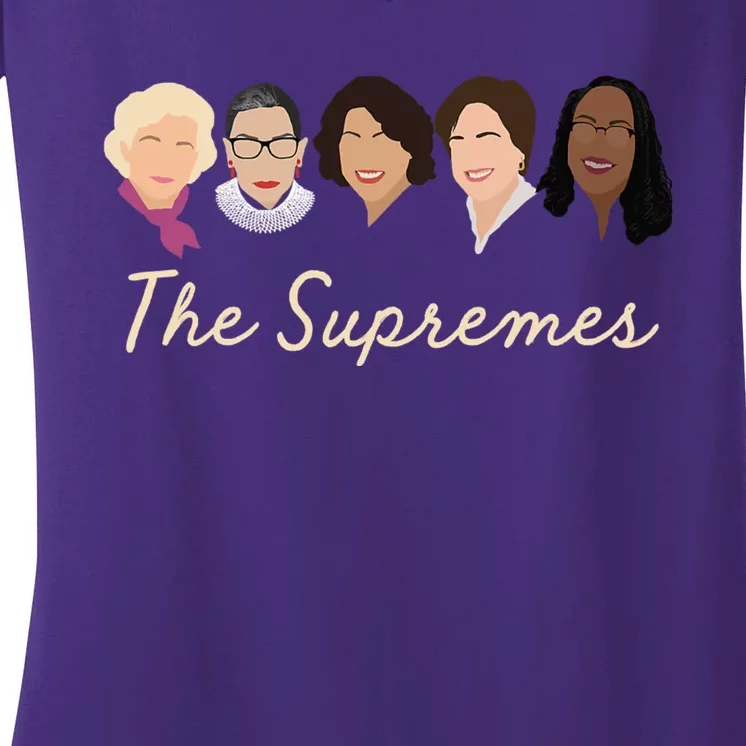 THE SUPREMES Ketanji Brown Jackson SCOTUS RBG Sotomayor Meme Women's V-Neck T-Shirt