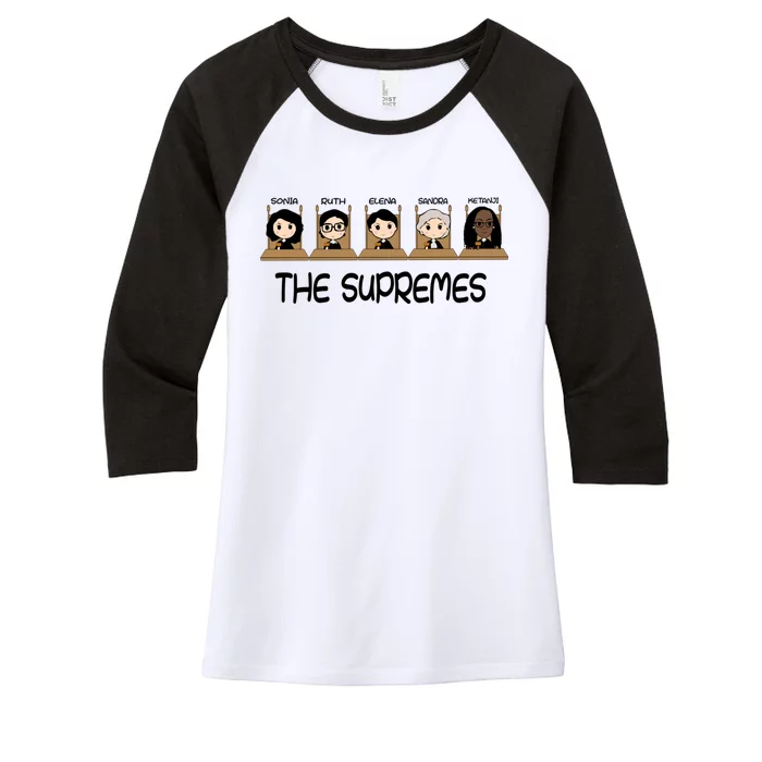 THE SUPREMES Ketanji Brown Jackson RBG Sotomayor Cute Women's Tri-Blend 3/4-Sleeve Raglan Shirt