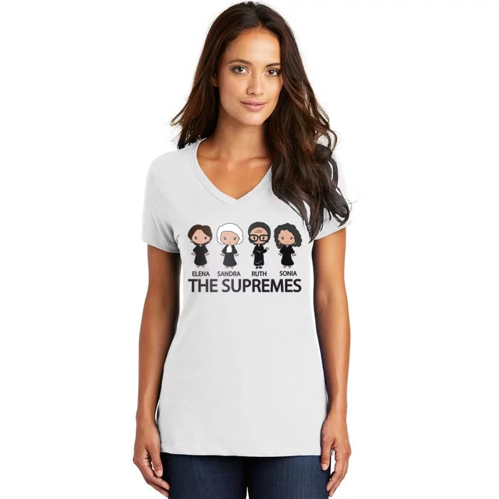 THE SUPREMES Ketanji Brown Jackson RBG Elena Sandra Ruth Sonia Women's V-Neck T-Shirt