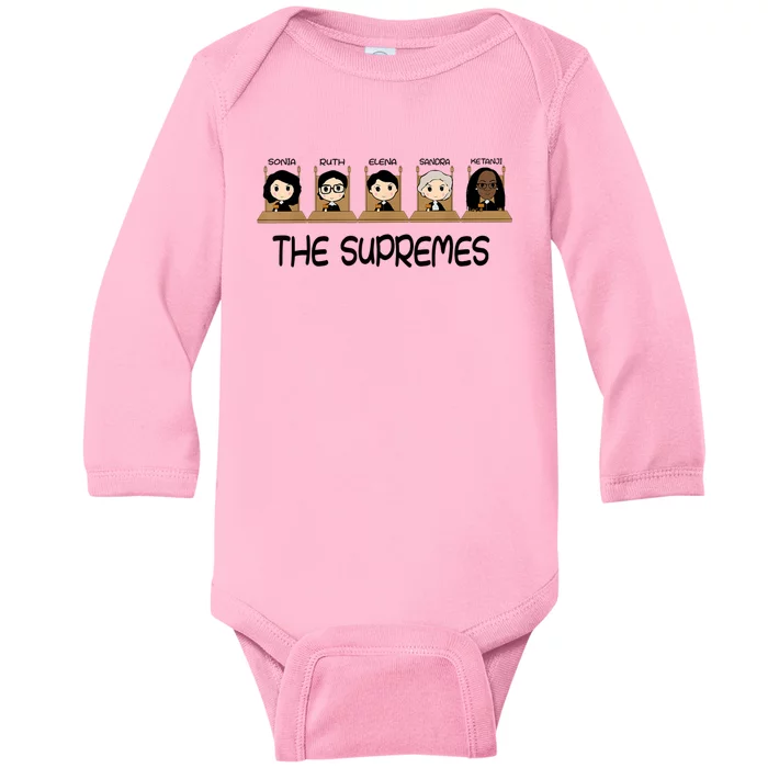 THE SUPREMES Ketanji Brown Jackson RBG Sotomayor Cute Baby Long Sleeve Bodysuit