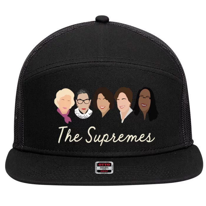 The Supremes Ketanji Brown Jackson Rbg Sotomayor Cute 7 Panel Mesh Trucker Snapback Hat