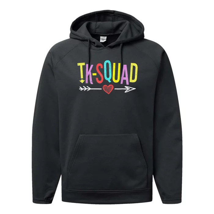 TK Squad Kindergarten Teachers Students Back To School Gift Performance Fleece Hoodie