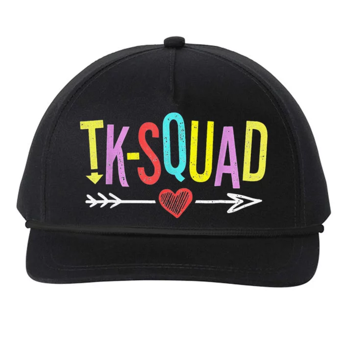 TK Squad Kindergarten Teachers Students Back To School Gift Snapback Five-Panel Rope Hat