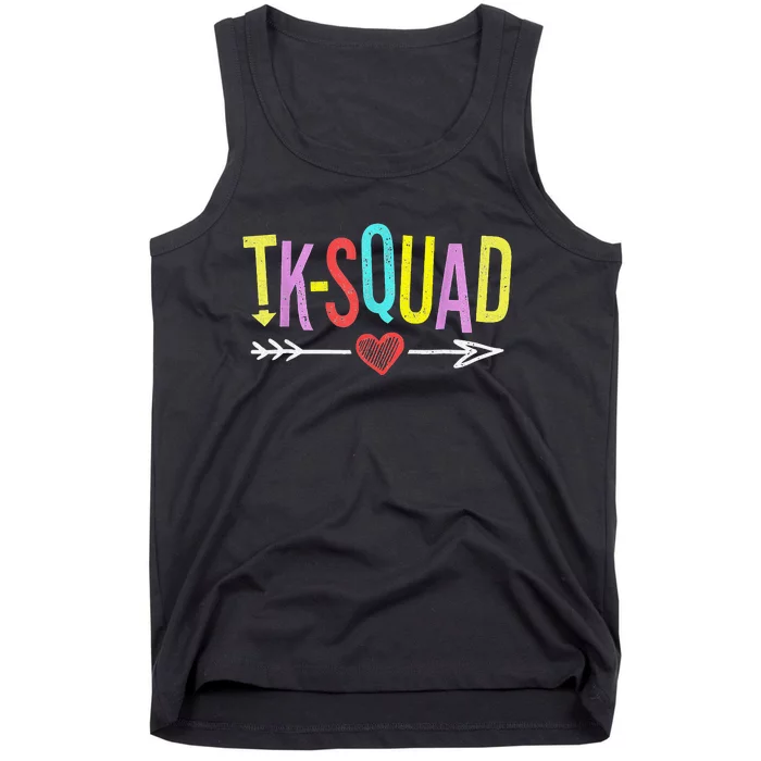 TK Squad Kindergarten Teachers Students Back To School Gift Tank Top