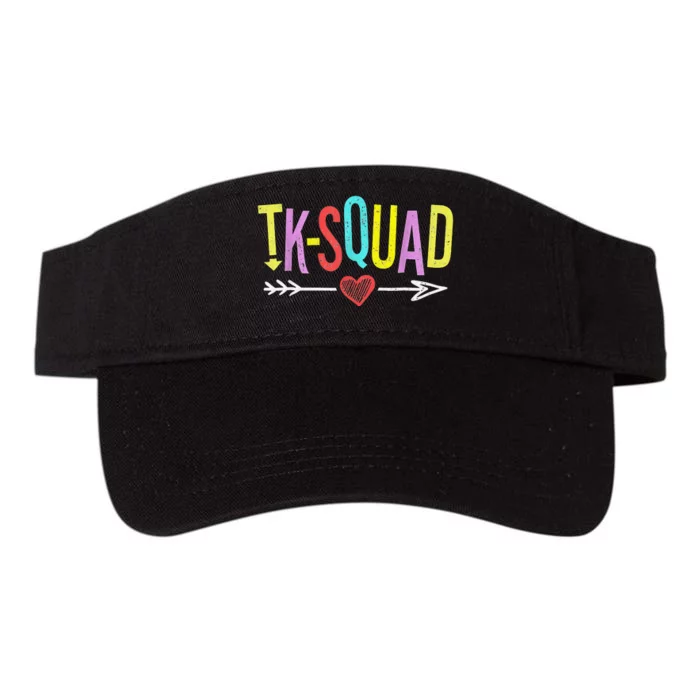 TK Squad Kindergarten Teachers Students Back To School Gift Valucap Bio-Washed Visor