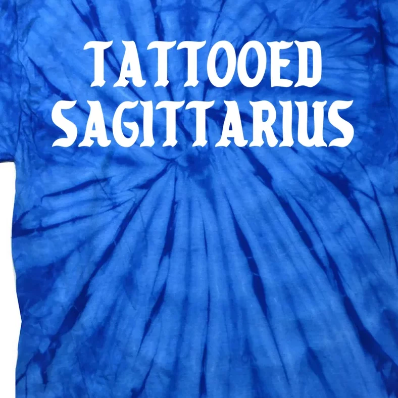 Tattooed Sagittarius Kawaii Goth Tattoo Aesthetic Horoscope Gift Tie-Dye T-Shirt