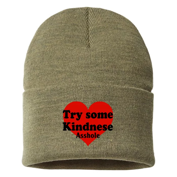 Try Some Kindness Asshole Heart Sustainable Knit Beanie