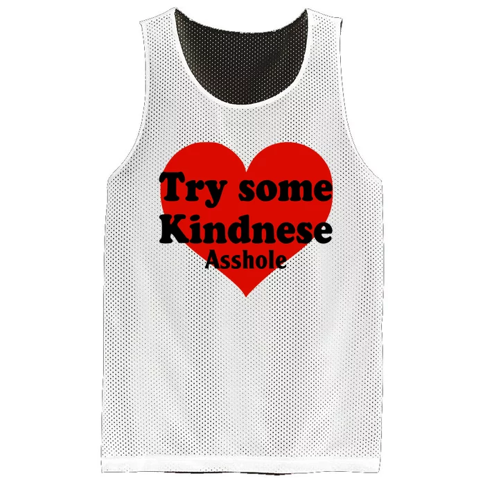 Try Some Kindness Asshole Heart Mesh Reversible Basketball Jersey Tank