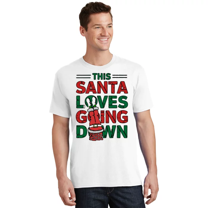 This Santa Loves Going Down Funny T-Shirt