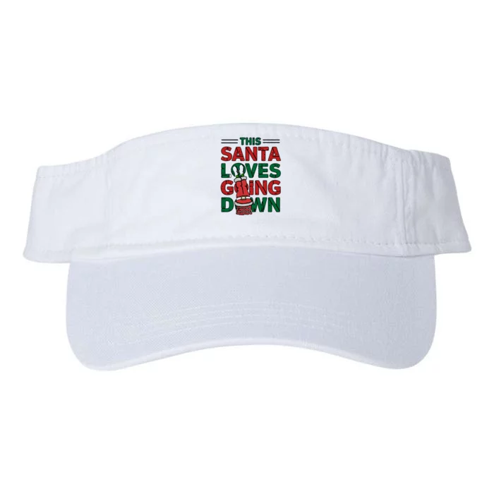 This Santa Loves Going Down Funny Valucap Bio-Washed Visor