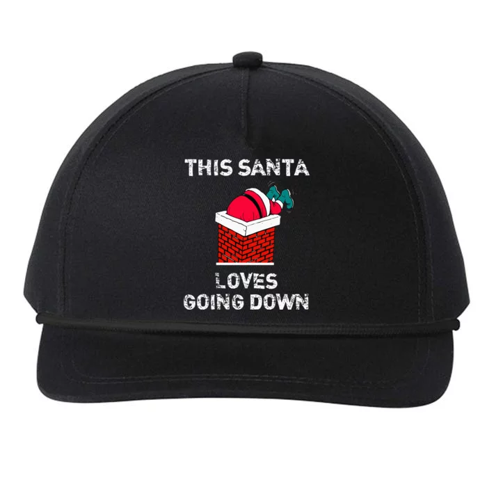 This Santa Loves Going Down Funny Christmas Snapback Five-Panel Rope Hat