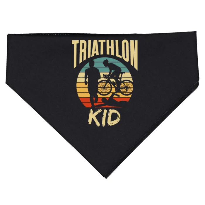 Triathlon Sport Lover Triathlete USA-Made Doggie Bandana