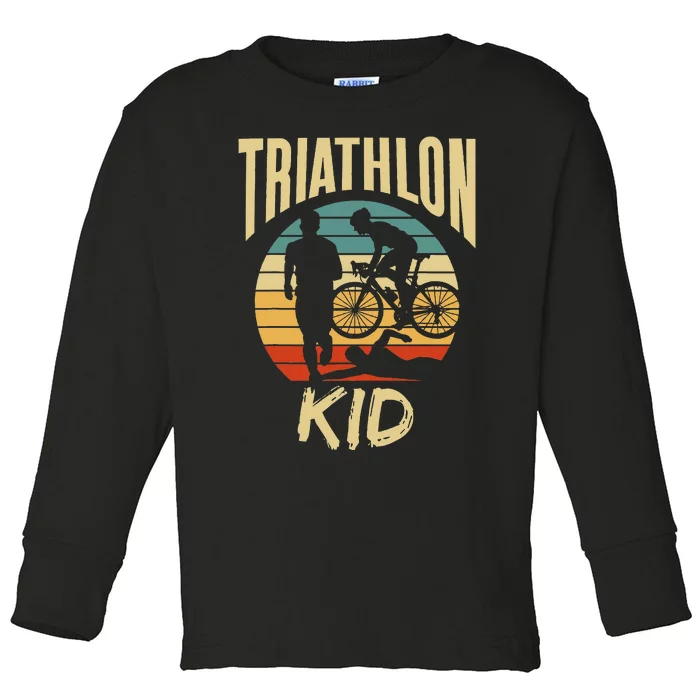 Triathlon Sport Lover Triathlete Toddler Long Sleeve Shirt