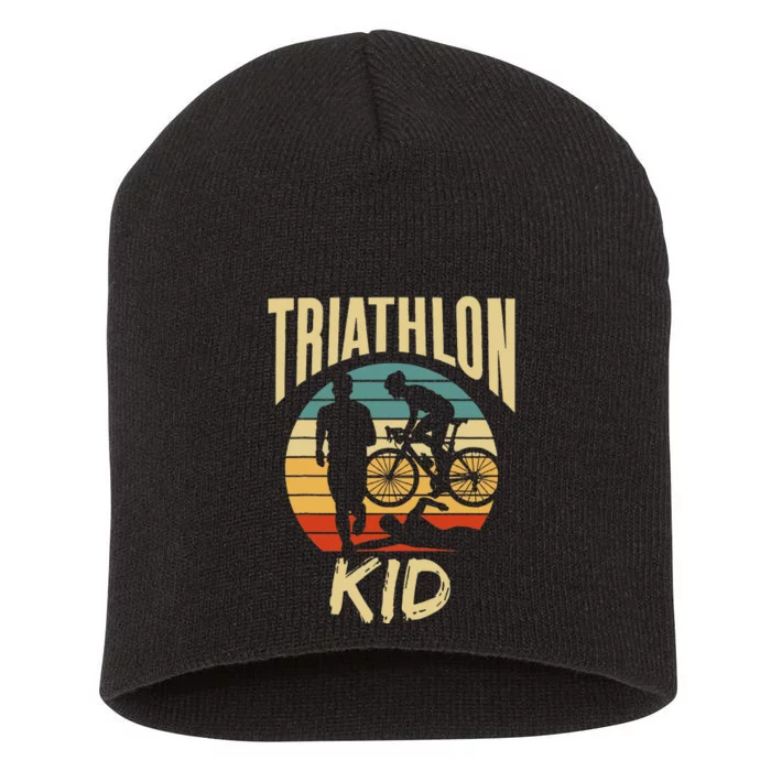 Triathlon Sport Lover Triathlete Short Acrylic Beanie