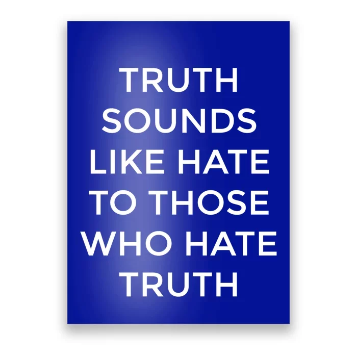 Truth Sounds Like Hate Cute Gift Poster