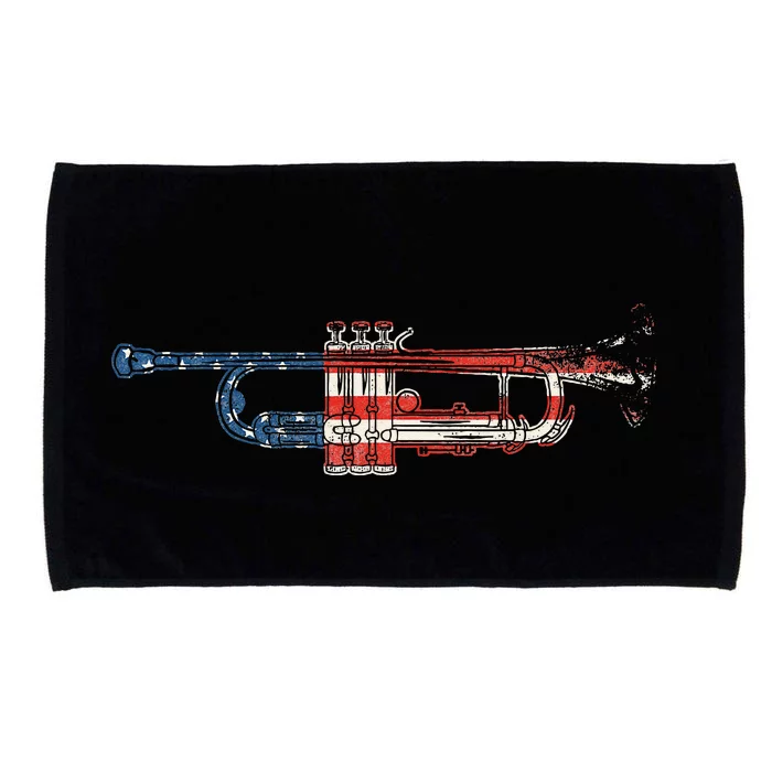 Trumpet Silhouette Love Jazz Player Music Gifts Band Microfiber Hand Towel