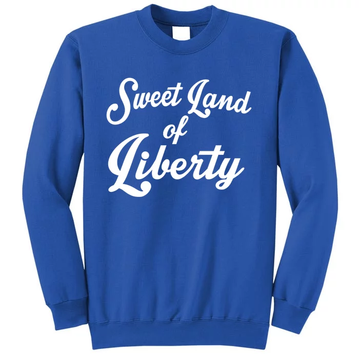 Trendy Sweet Land Of Liberty Text Gift Sweatshirt