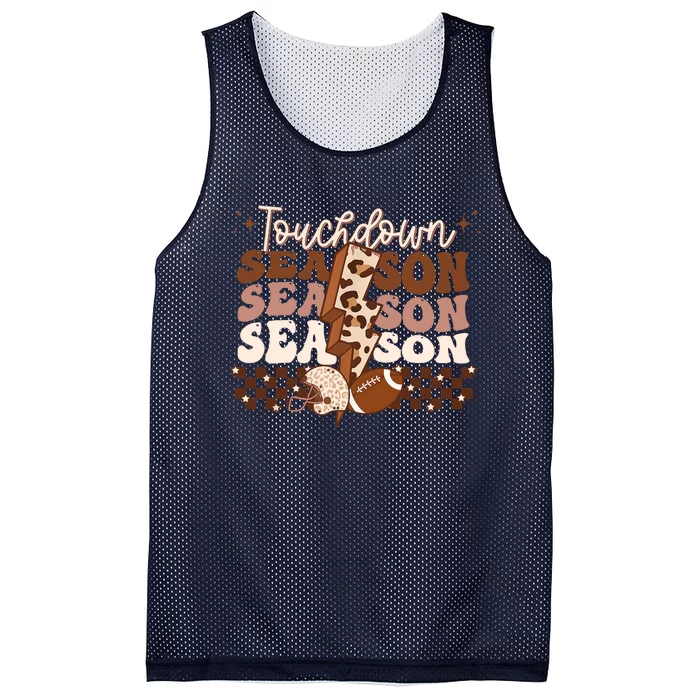 Touchdown Season Leopard Lightning Football Retro Autumn Mesh Reversible Basketball Jersey Tank