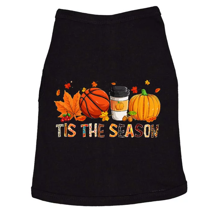 The Season Leopard Pumpkin Basketball Halloween Fall Leaf Doggie Tank