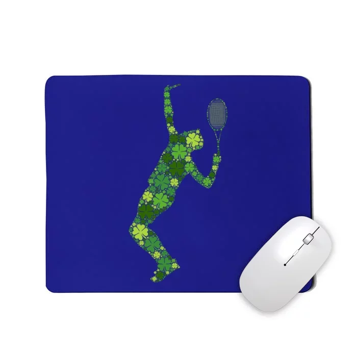 Tennis Serve Lucky Green Shamrock Clover Cool Gift St Patricks Day Gift Mousepad