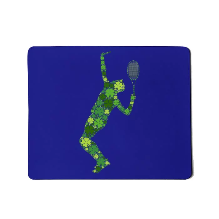 Tennis Serve Lucky Green Shamrock Clover Cool Gift St Patricks Day Gift Mousepad