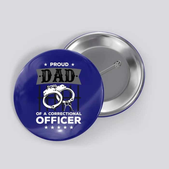 Thin Silver Line Flag For Correctional Officer Proud Dad Cute Gift Button