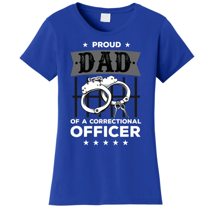 Thin Silver Line Flag For Correctional Officer Proud Dad Cute Gift Women's T-Shirt